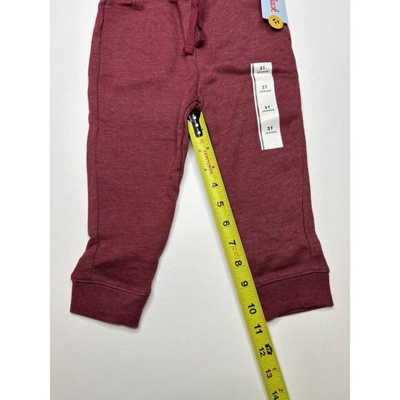 Cat & Jack™ Maroon Toddler Jogger Pants 2T - Elastic Drawstring Waist NWT - Picture 6 of 7